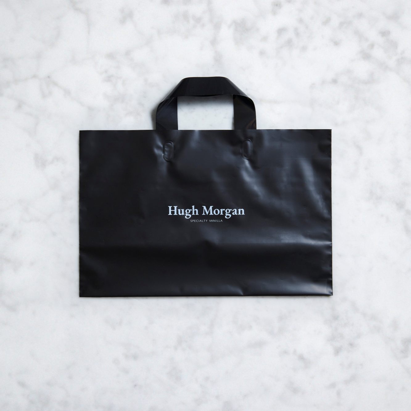 Hugh Morganロゴ入り手提げ(ビニール)